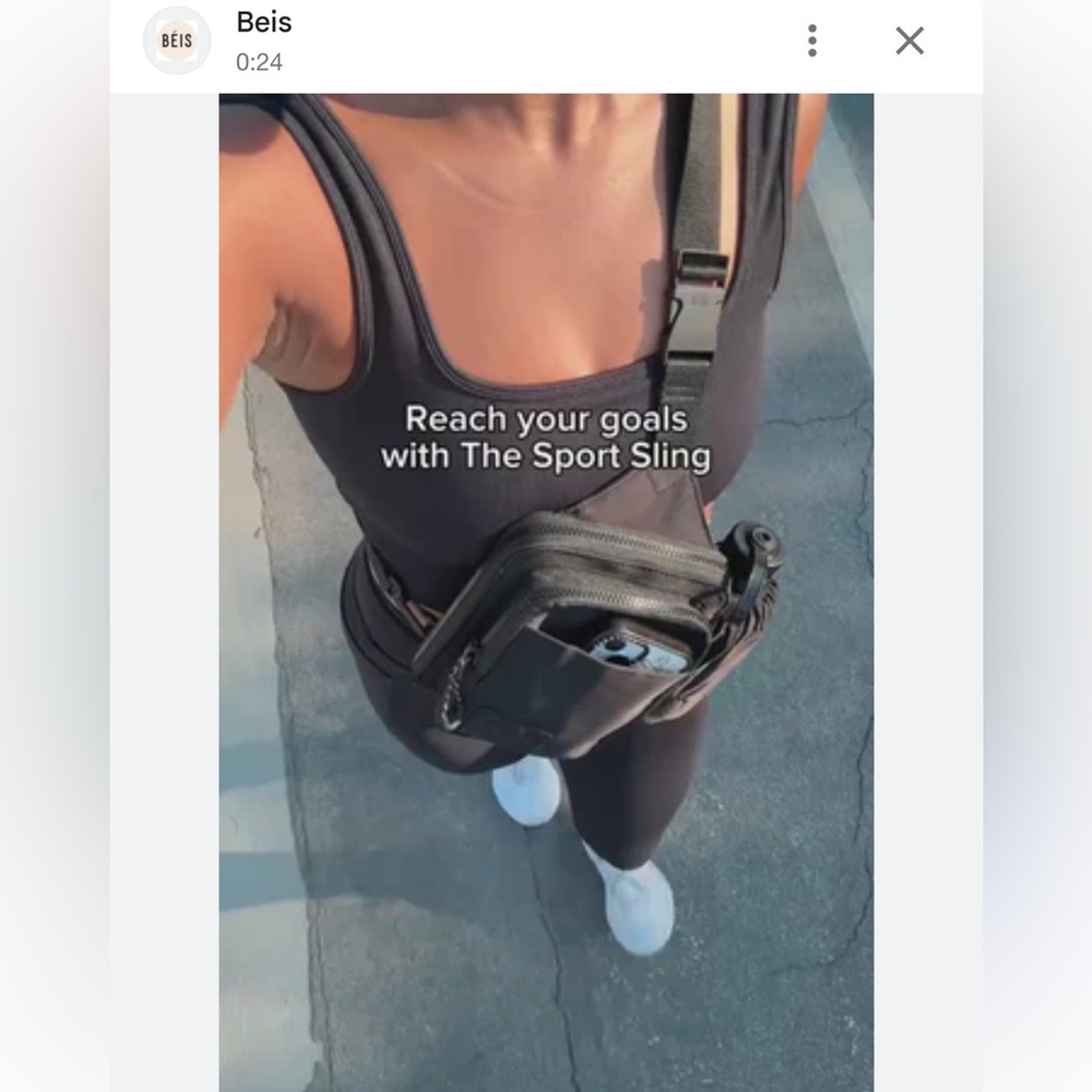 BEIS via Anthropologie The Sport Sling in Black — sold out!